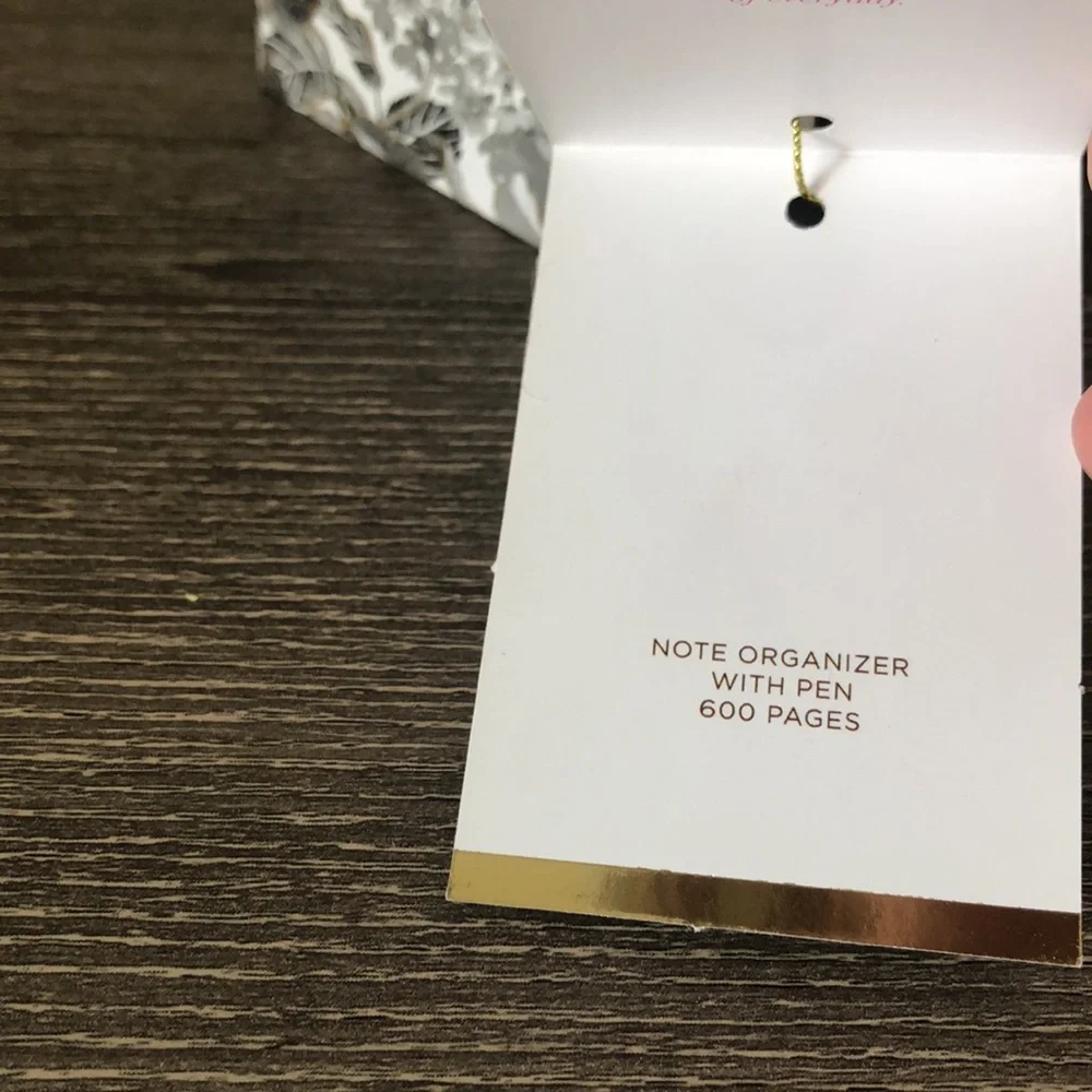 NWT Papyrus Note Organizer with Gold and Black Ribbon